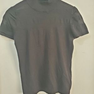 Black shirt  turtleneck short sleeves